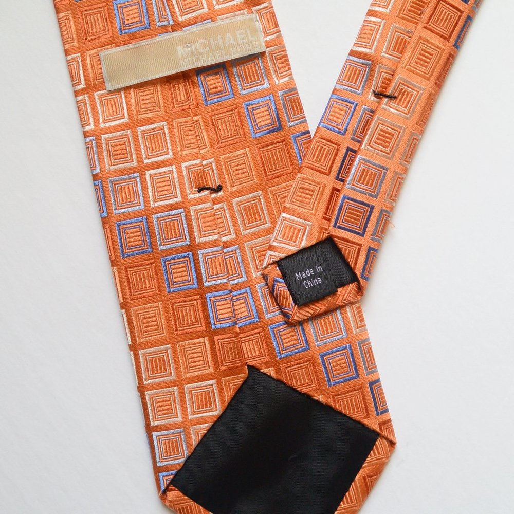 MICHAEL KORS - Orange Geometric Tie